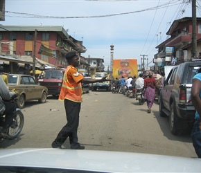 Verkehrsregelung in Lagos
